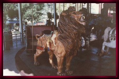Carousel Lion. Dorsey Photo taken 09/02/89.