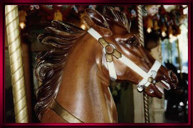 Carousel Horse Closeup. Dorsey Photo taken 09/02/89