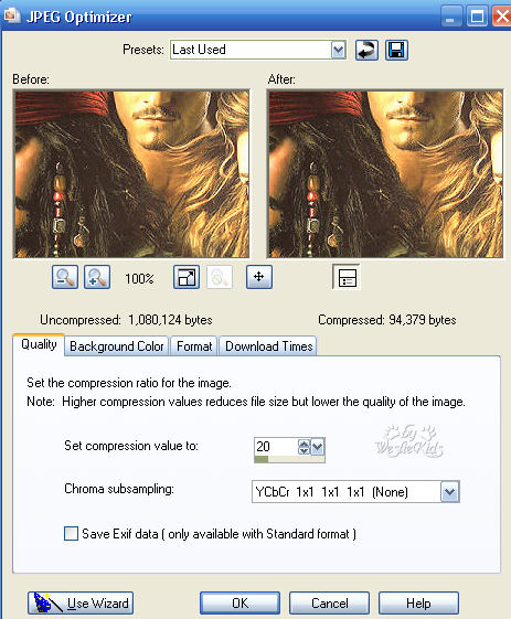 Westie Kids JPEG Optimizer Screenshot