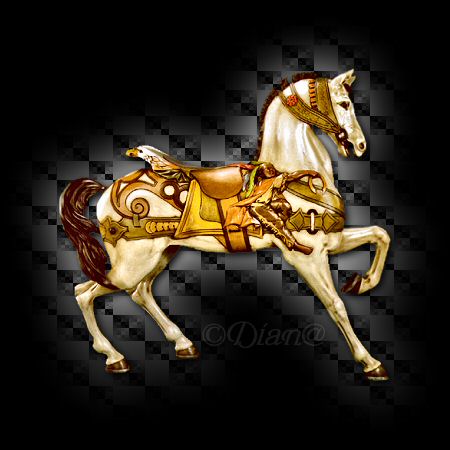 �Westie Kids/Dian@ Design 08-18-04. Dentzel Carousel horse tube by Jarah.