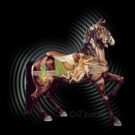�Westie Kids/Dian@ Design 08-18-04. Dentzel Carousel horse tube by Jarah.